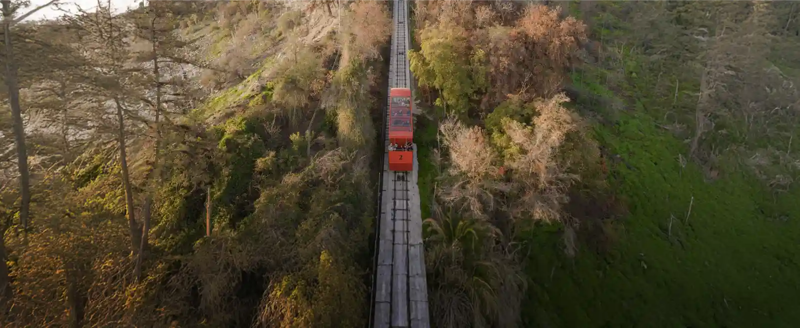 Vista panorámica del Funicular Santiago